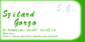 szilard gorzo business card